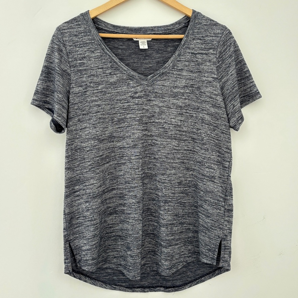 Athleta V-Neck Top, Heather Grey - Large